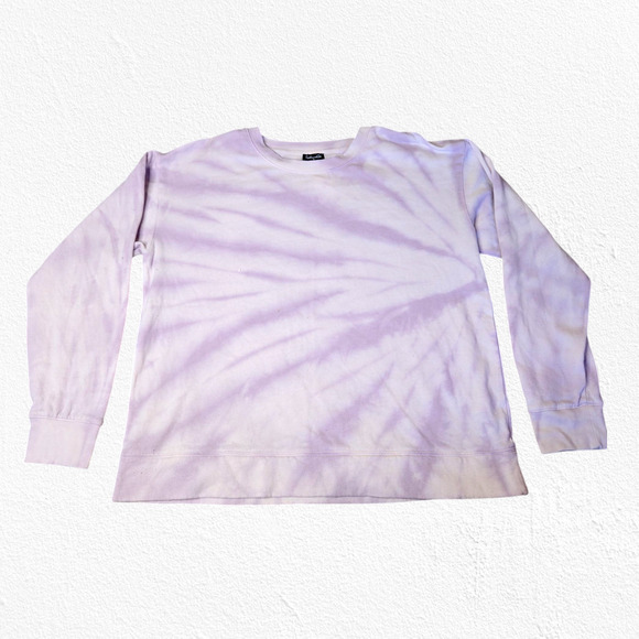 Splendid Lavender Purple Tie Dye Crewneck Light Relaxed Sweatshirt Size Medium - Picture 1 of 8